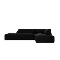 ECKSOFA rechts Ruby aus Samt schwarz 4 Sitzplätze - Schwarz, Textil (180/273cm) - Micadoni