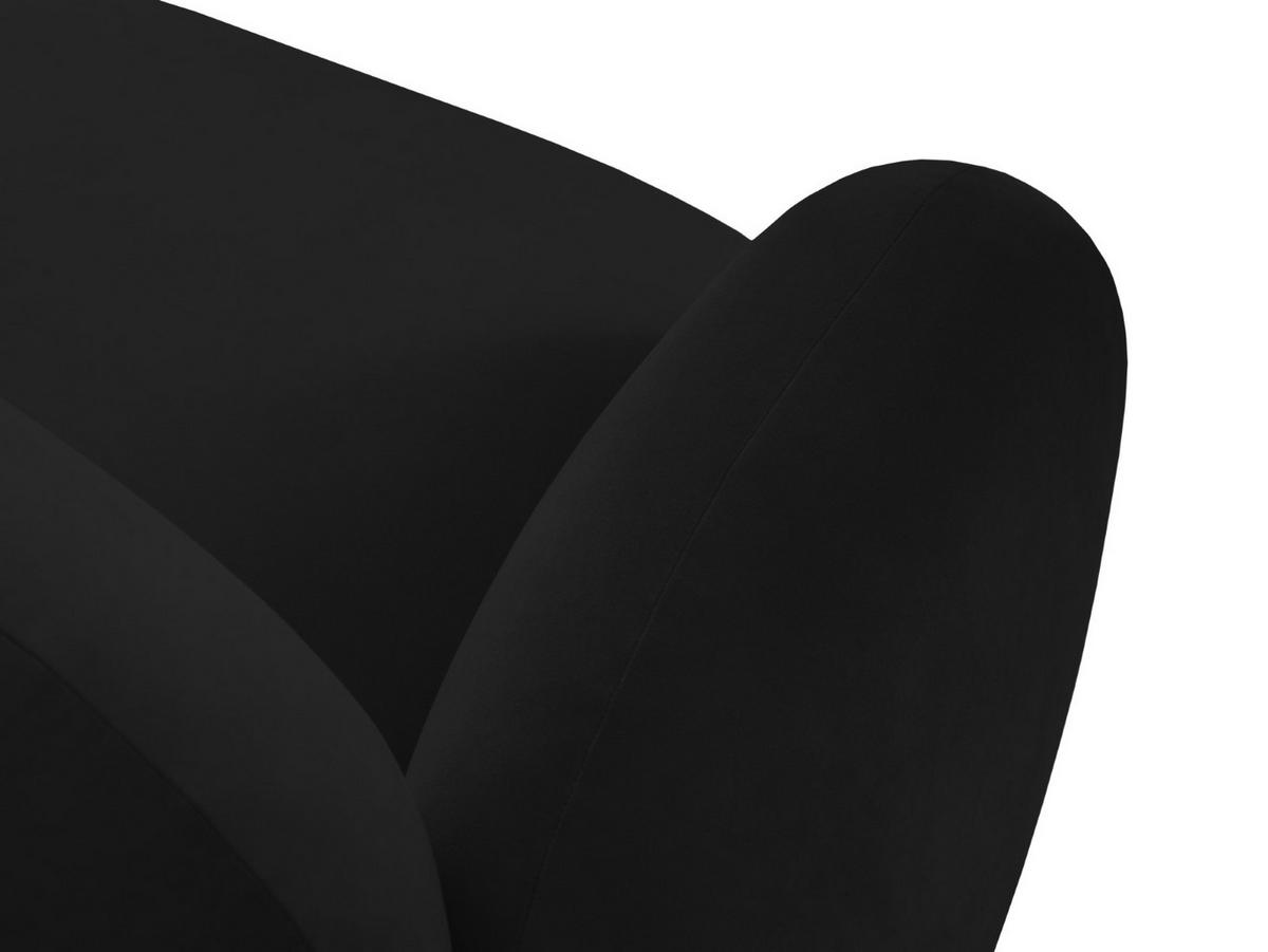 ECKSOFA links Blair aus Samt schwarz 3 Sitzplätze - Schwarz, Textil (155/194cm) - Micadoni