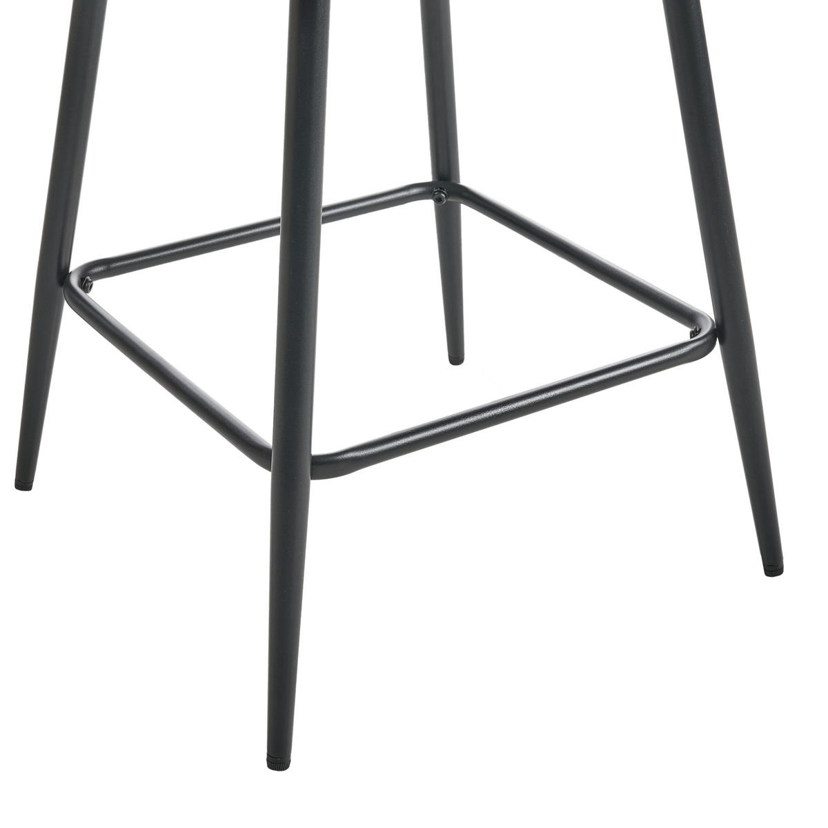 BARSTÜHLEN 2er-Set Olivgrün Sanilac - Schwarz/Grün, Textil (53/94/51cm) - Beliani