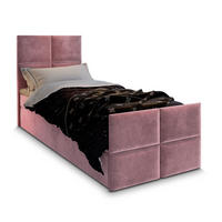 BOXBETT ARIEL 100 100x200 cm mit Matratze und Topper - Rosa - Rosa, Holz (100/200cm) - MASSENO