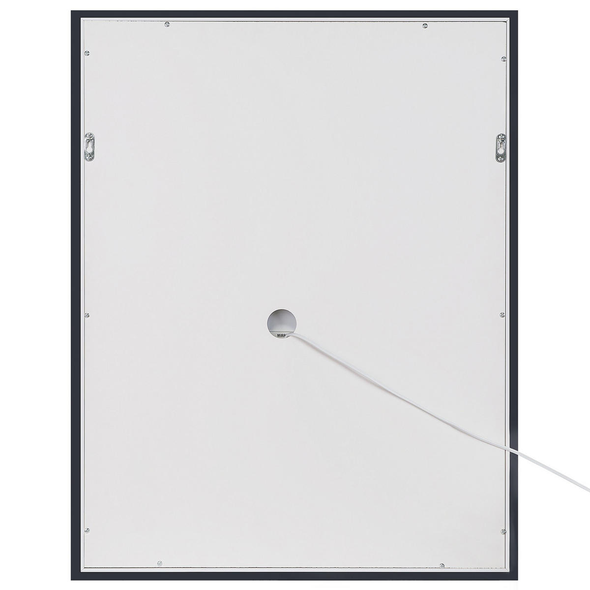 BADSPIEGEL mit LED-Beleuchtung rechteckig 70/90 cm Martinet - Silberfarben, Kunststoff (70/90/4cm) - Beliani