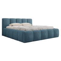 POLSTERBETT Kevson Boucle - Blau, Holzwerkstoff/Textil (180/200cm) - MIRJAN24
