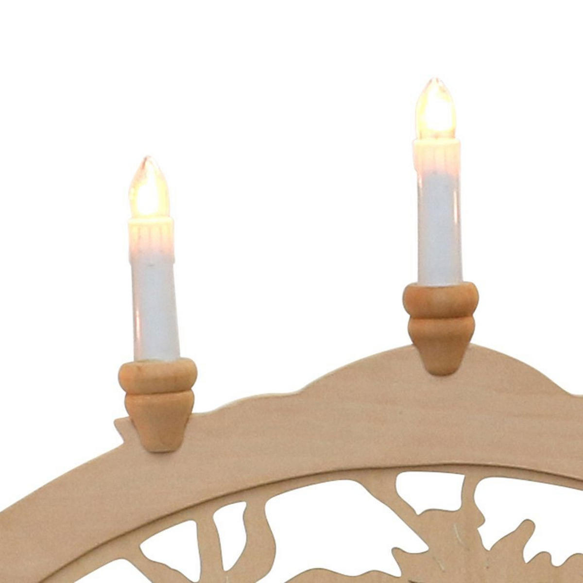 SCHWIBBOGEN Geburt 7-flammig - Multicolor, Holz (0.1/1/0.1cm) - Dekoteam24