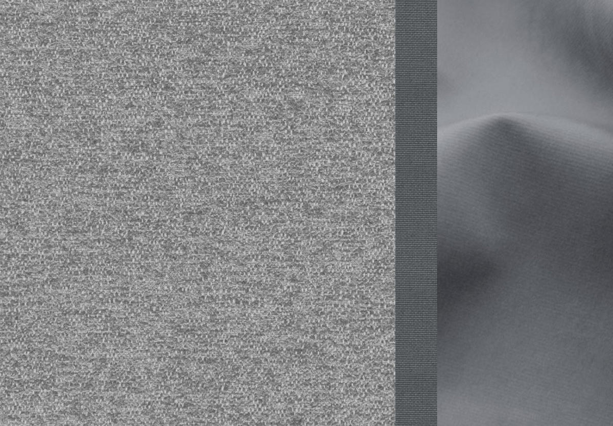 ECKSOFA WINTER 4-Sitzer, hellgrau - Hellgrau/Schwarz, Holzwerkstoff/Textil (158/269cm) - Courtois Laville
