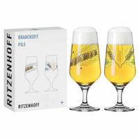 BIERGLÄSER GERSTE Brauchzeit transparent 374 ml 2er Set - Transparent, Glas (0.374L) - Ritzenhoff