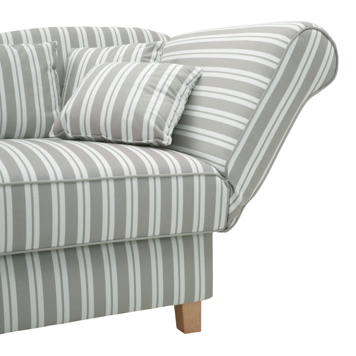 RECAMIERE Armlehne rechts Katia Flachgewebe hellgrau - Hellgrau, Kunststoff (190/88/82cm) - 58aufmkessel