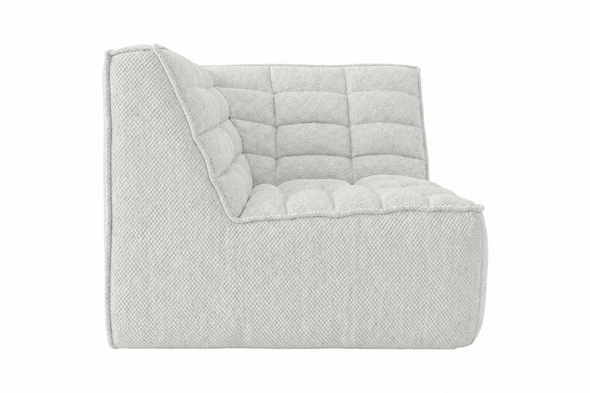 ROHOVÝ MODUL, plyšová tkanina Pop, Béžová, LAZY - béžová, dřevo (93/76/93cm) - Kaiser Möbel
