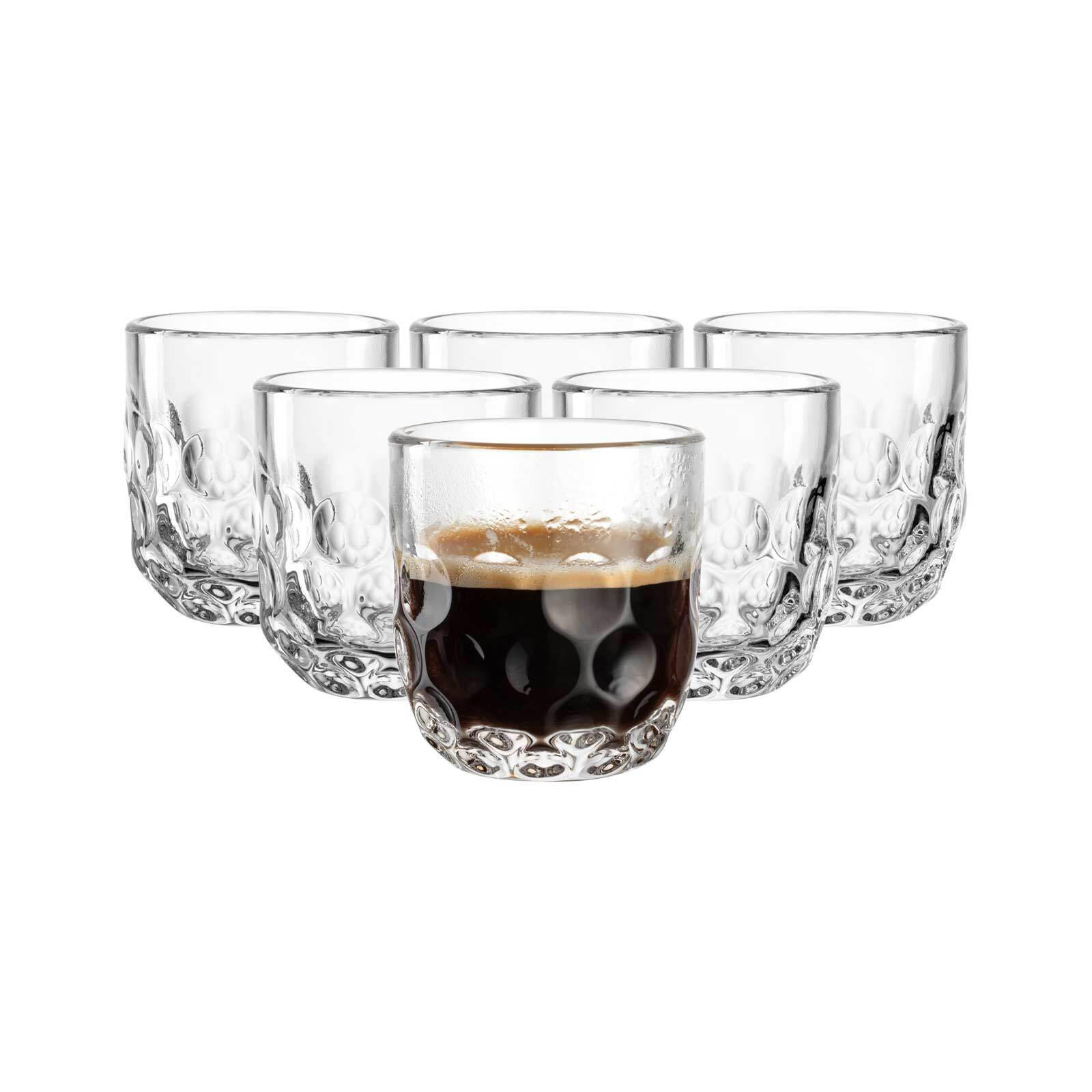 ESPRESSOGLÄSER (1) Gocce transparent 60 ml 6er Set - Transparent, Glas (0.06L) - Leonardo Living