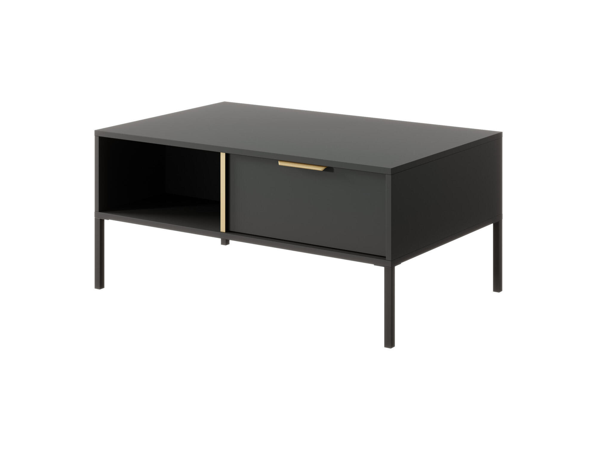 Furnlux Couchtisch Schwarz 97x44x60 cm