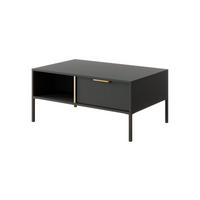 COUCHTISCH LARS Schwarz 97x60x44 cm - Schwarz, Holzwerkstoff (60/97/44cm) - FURNLUX