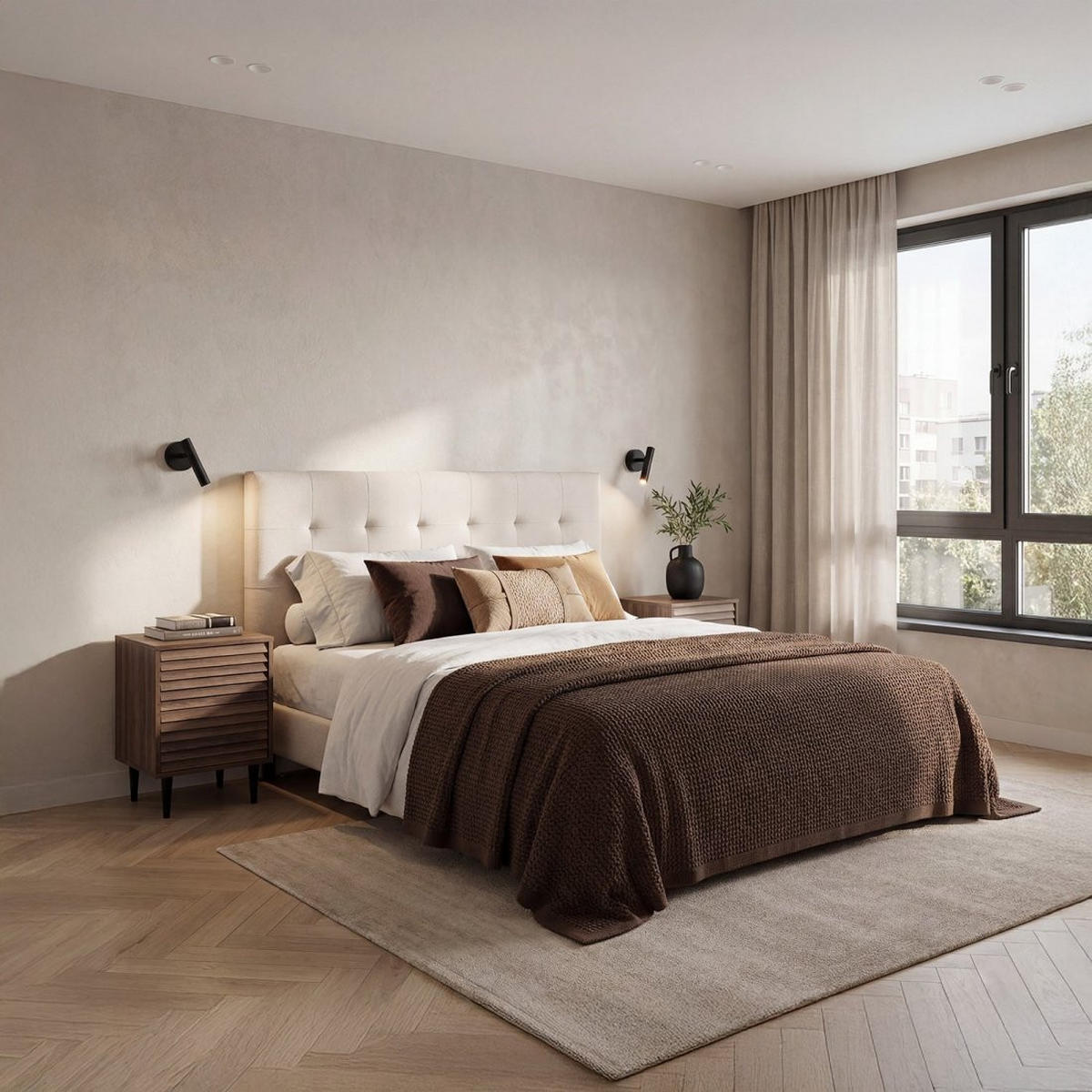 KOPFTEIL DOPPELTES Pier Beige 170 cm x 70 cm - Beige, Textil (170/7cm) - Klast Home