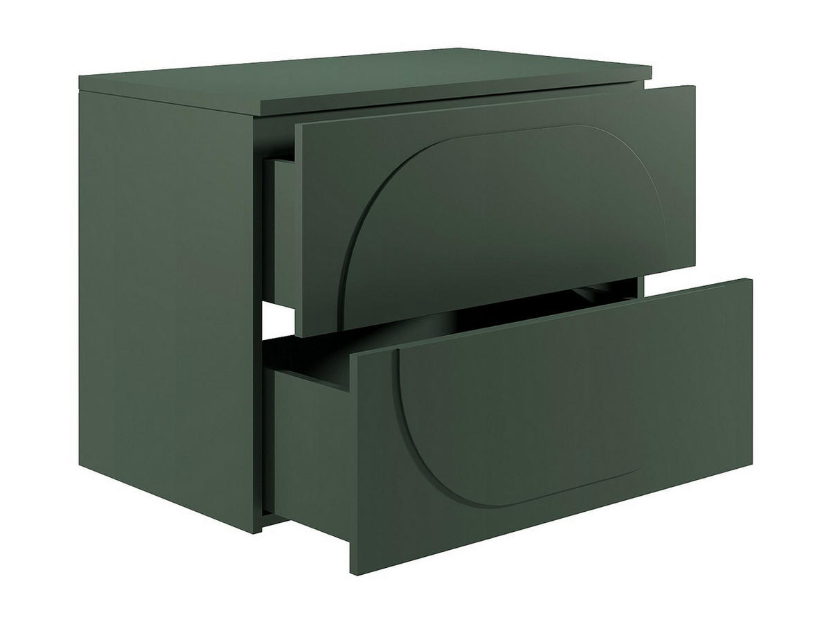 WASCHTISCHUNTERSCHRANK hängend + Ablage - Grün - 80 cm - VUTOMA - Grün, Holz (80/60/46cm) - Vente-Unique