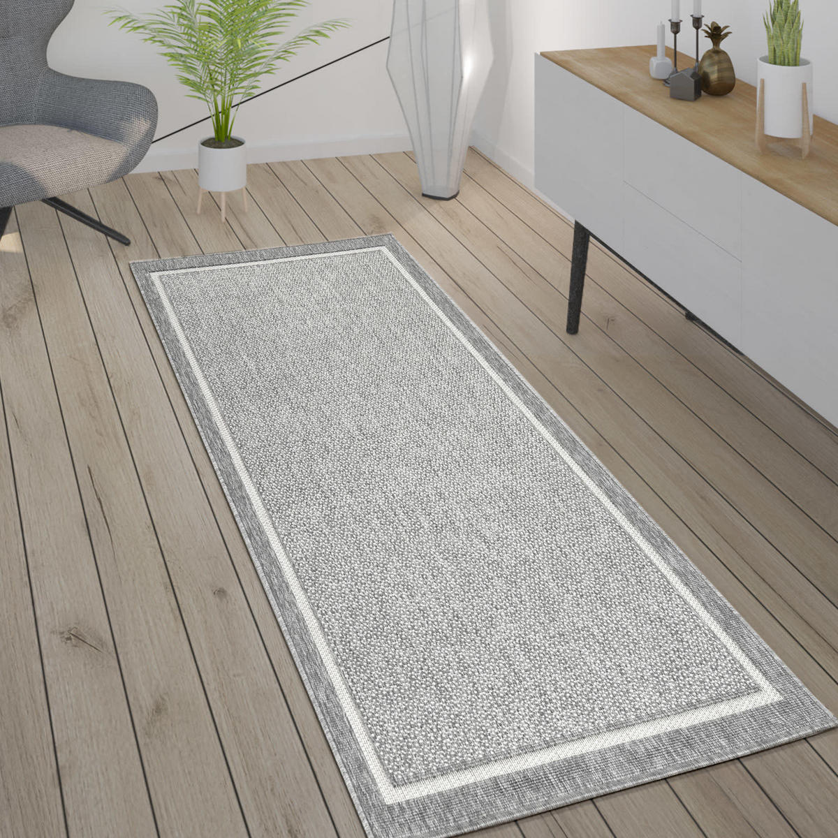 OUTDOOR-TEPPICH BRUGGE 225 GRAU 80X150 - Grau, Textil (80/150cm) - Paco Home