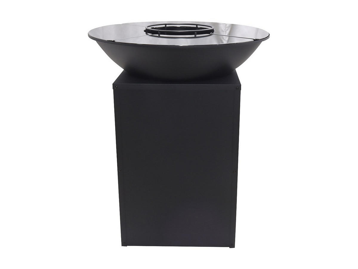 GRILL - 80 cm x 80 cm - metall - schwarz Ignos - Schwarz, Metall (80/95/80cm) - Vente-Unique