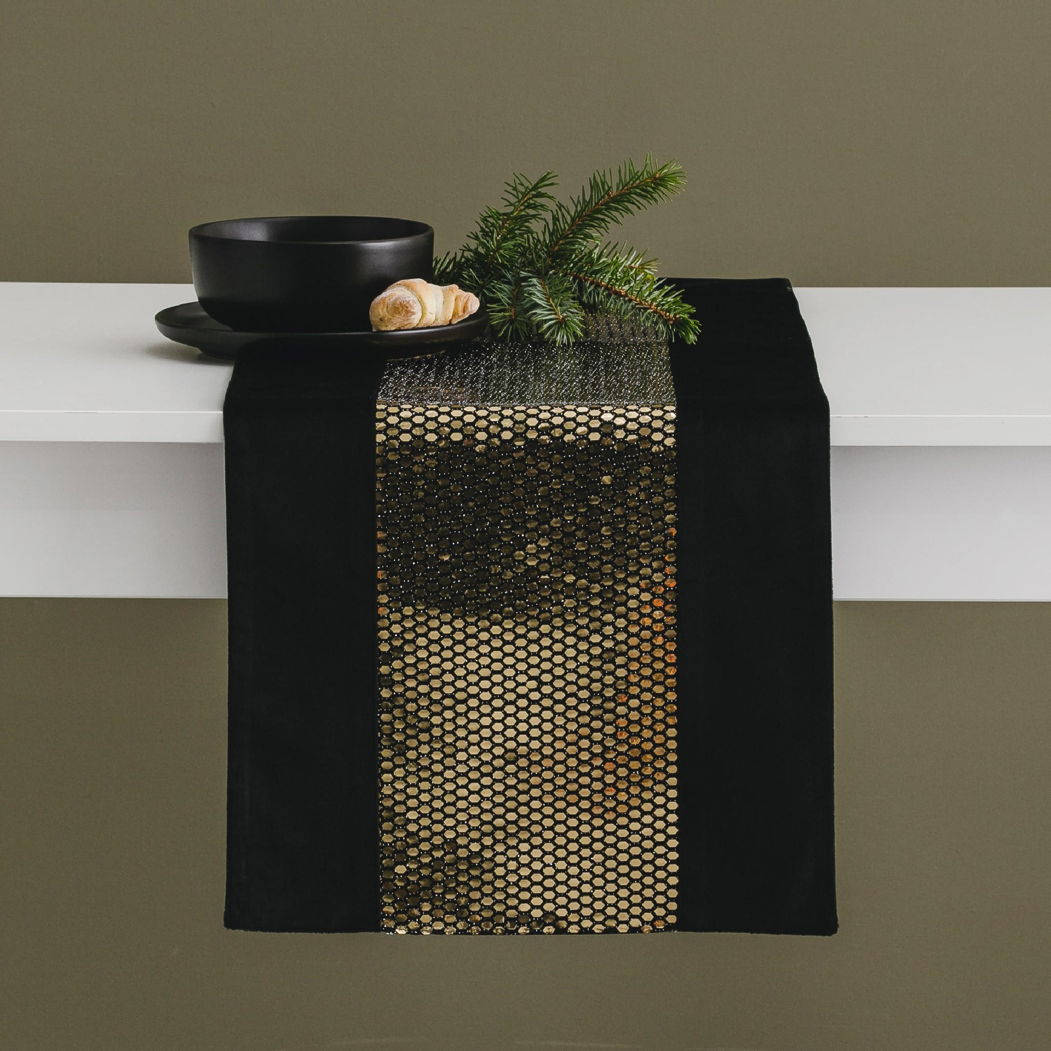 TISCHLÄUFER Fever - Goldfarben, Textil (180/35/1cm) - home&you