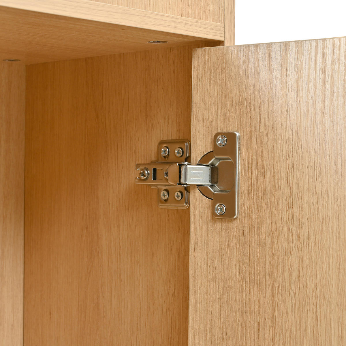 SCHUHSCHRANK aus MDF 110x24x100cm in Natur mit Soft-Close - Naturfarben, Holzwerkstoff (110/100/24cm) - Modfu