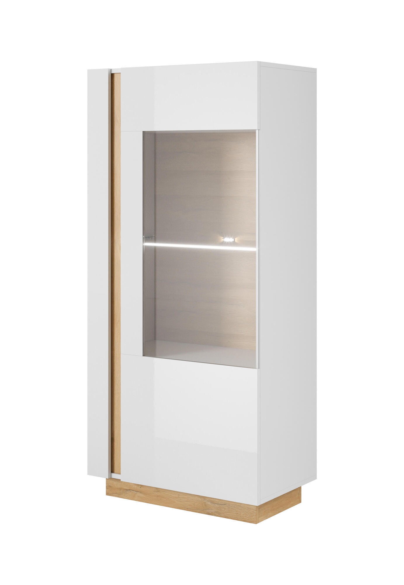 VITRINE ARCADE Weiß 72x40x154 cm - Weiß, Holzwerkstoff (72/154/40cm) - FURNLUX