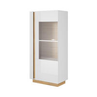 VITRINE ARCADE Weiß 72x40x154 cm - Weiß, Holzwerkstoff (72/154/40cm) - FURNLUX