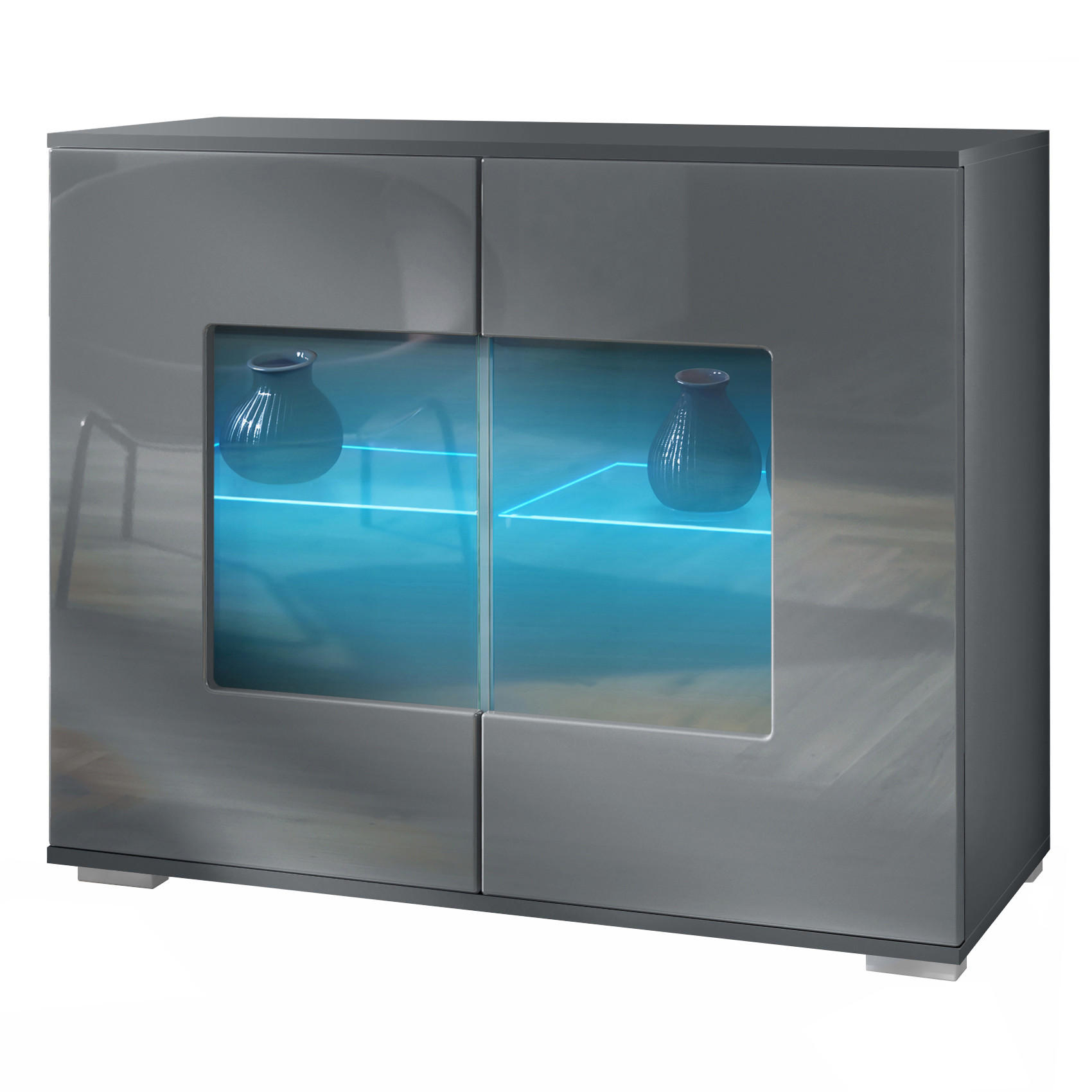 Vladon Kommode Grau 92.5x75.5x35 cm