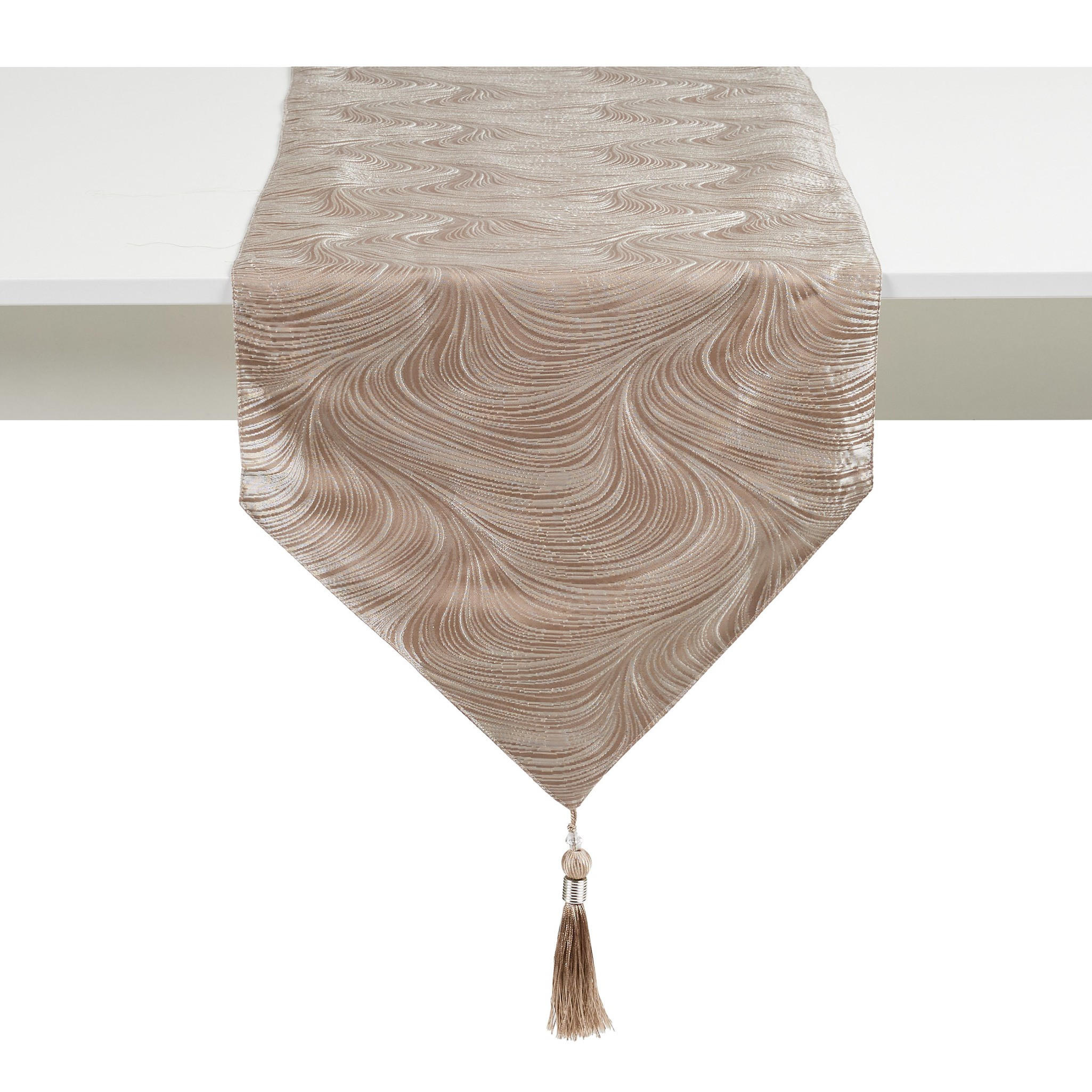 TISCHLÄUFER Floah - Beige, Textil (180/40/1cm) - home&you