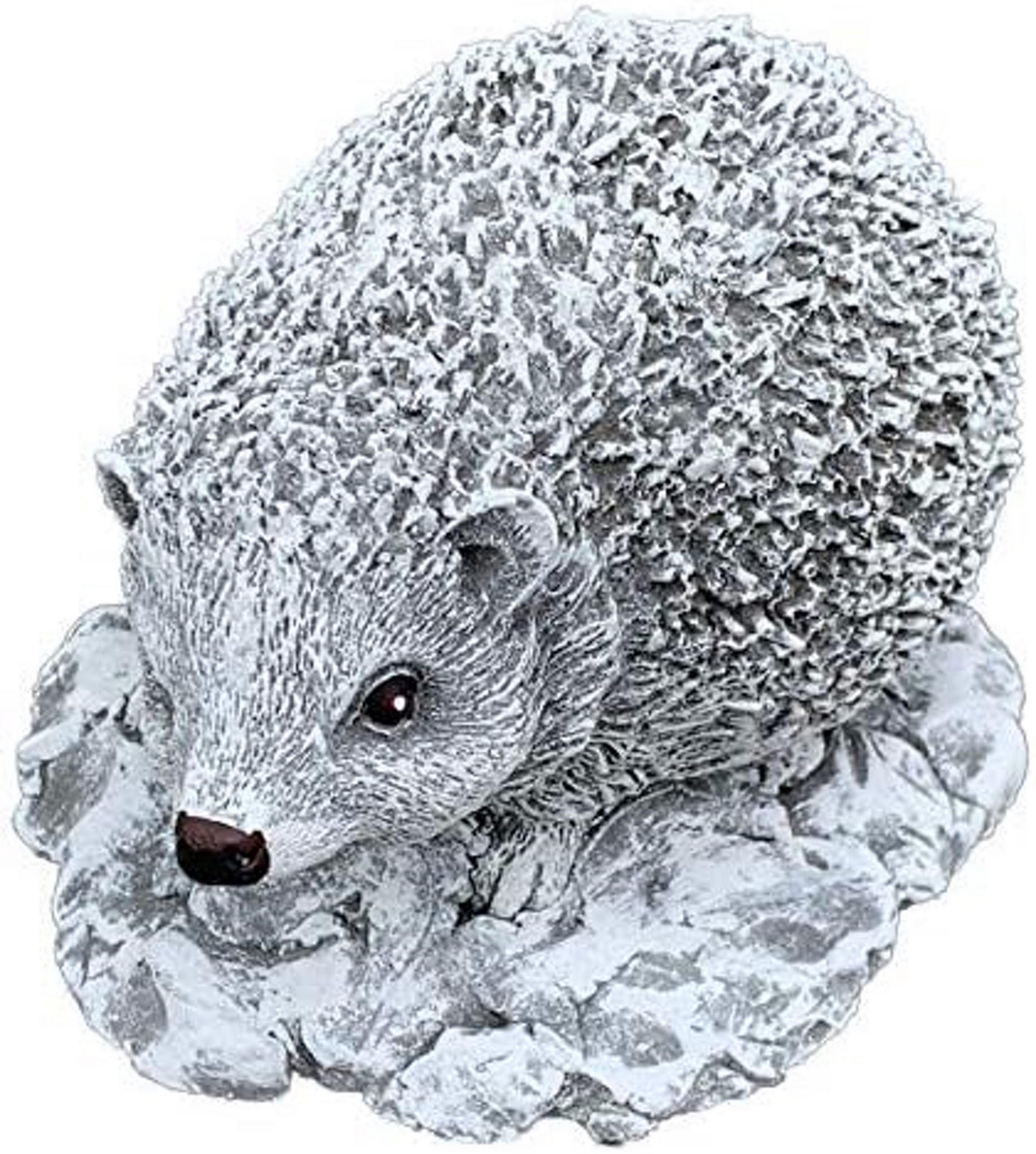 STEINFIGUR Igel Little Ferdi, frostfest, Steinguss - Grau, Stein (11/8/14cm) - stoneandstyle