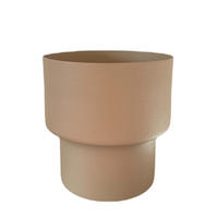 BLUMENTOPF Bakir Sand Ø13,5/13 cm - Braun, Metall (13.5/13/13.5cm) - LaLe Living