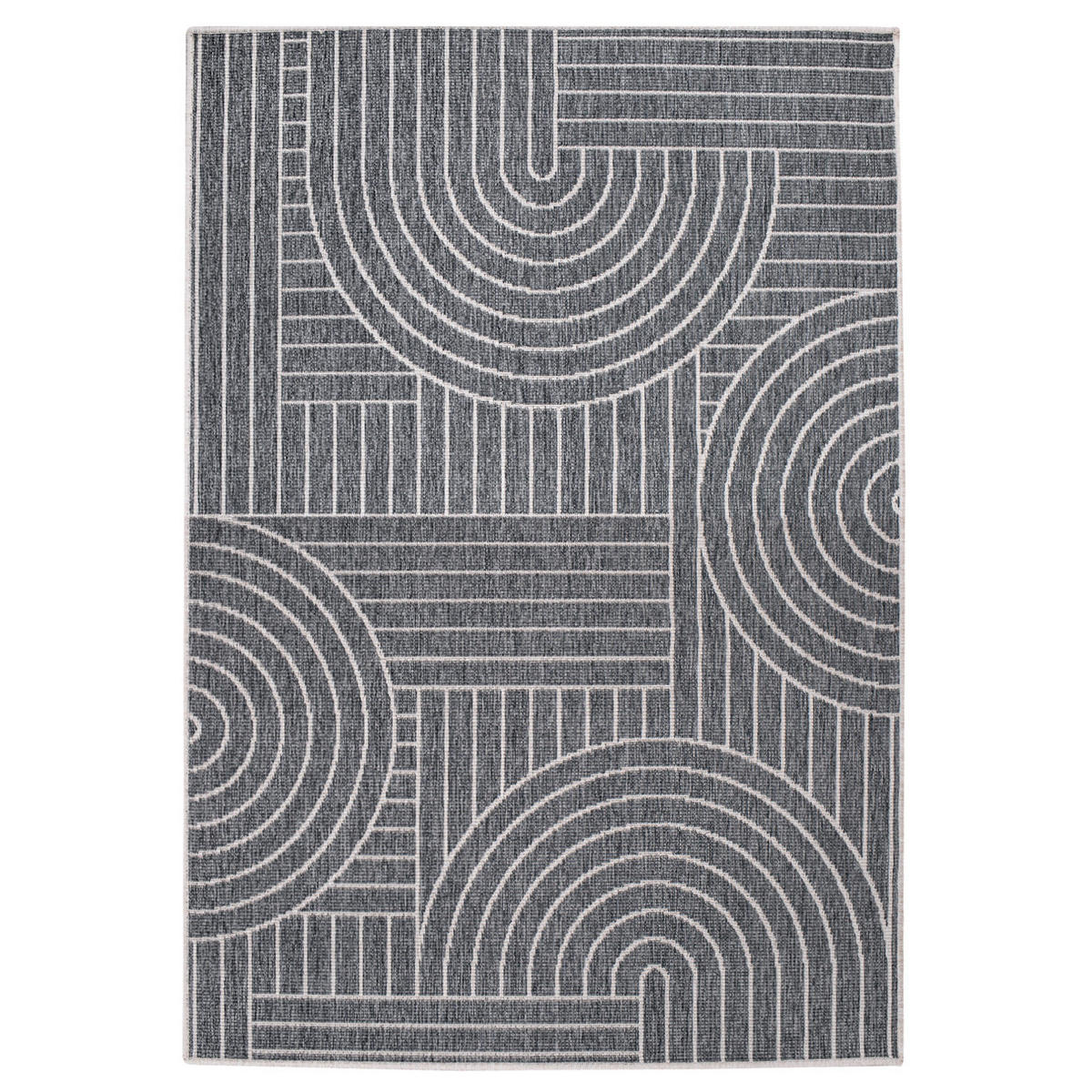 OUTDOOR-TEPPICH DuoRug 5842 Grau 160x230 cm - Grau, Textil (160/230cm) - carpet city