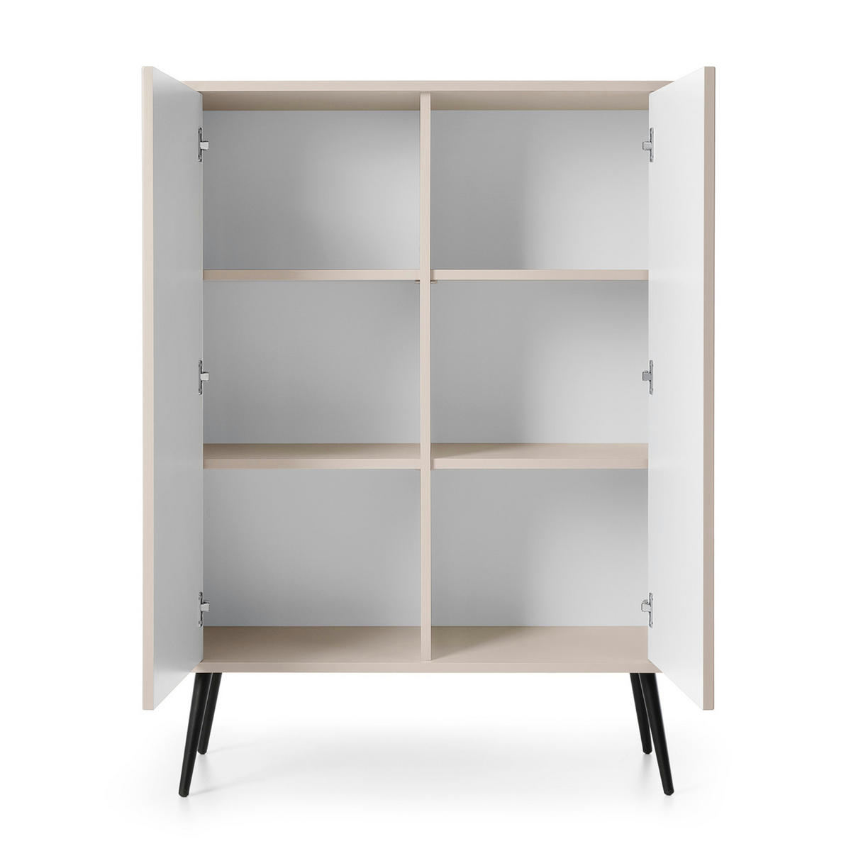 SIDEBOARD MORDEN KOM1 Abgerundeter Korpus Kaschmir Kaschmir - Kaschmir, Holzwerkstoff/Kunststoff (103/129/39cm) - Komodee