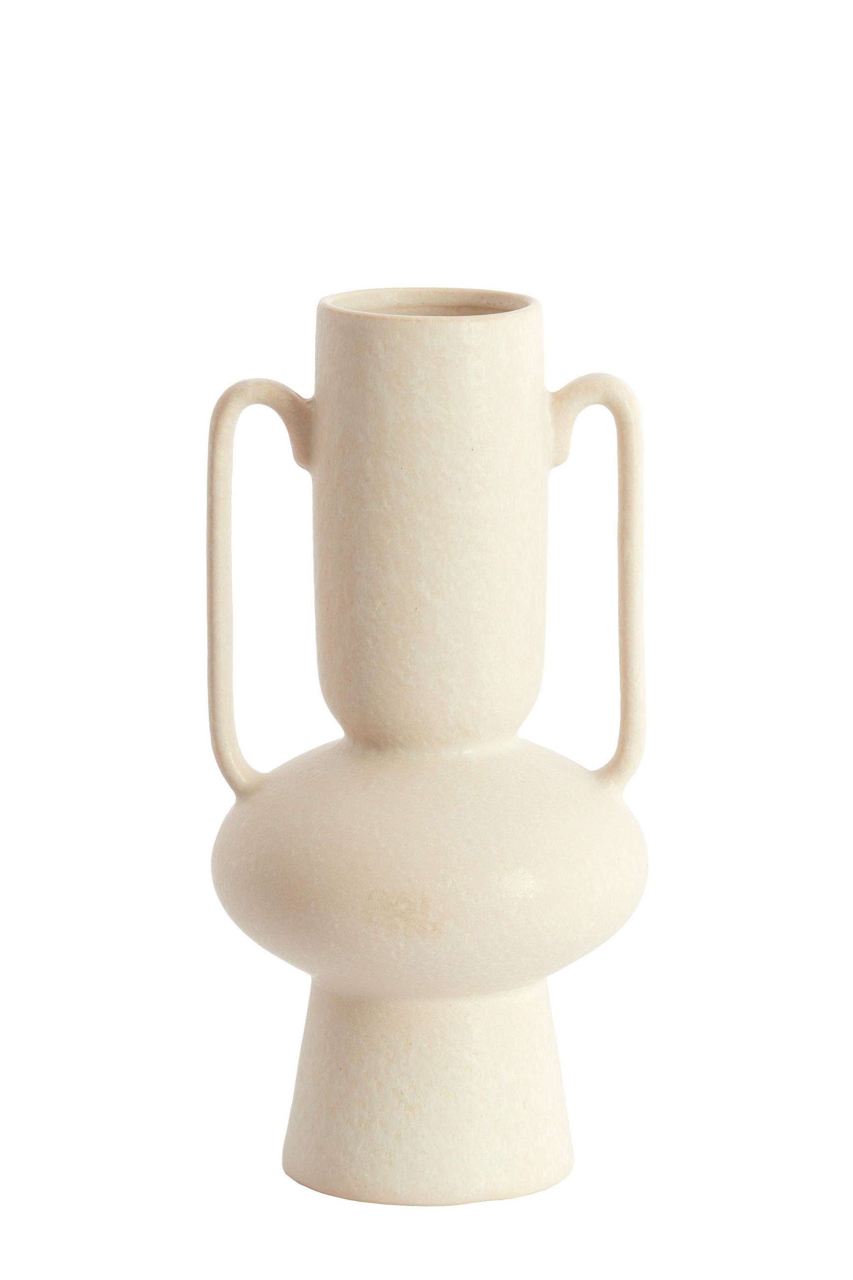 VAZE Otaru Weiß 20/20/40 cm - Weiß, Keramik (40cm) - Light & Living