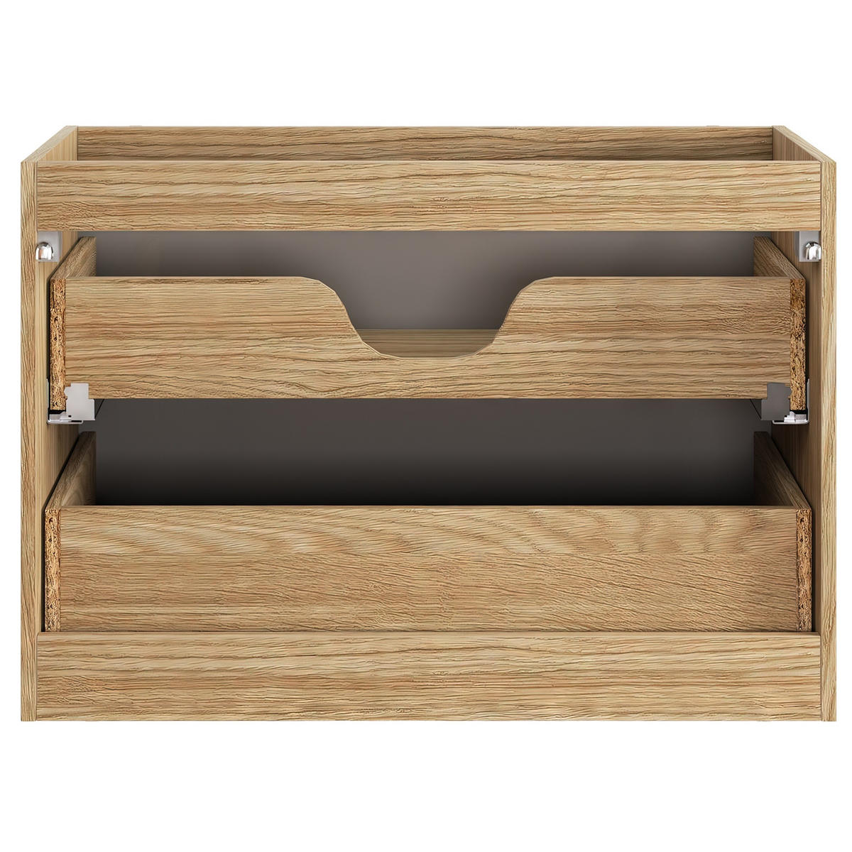 SKRINKA POD UMÝVADLO Ocean 2 zásuvky cashmere s dub - 80 x 46 x 59 cm - kašmírová/farba duba, drevo (80/59/46cm) - Badplaats
