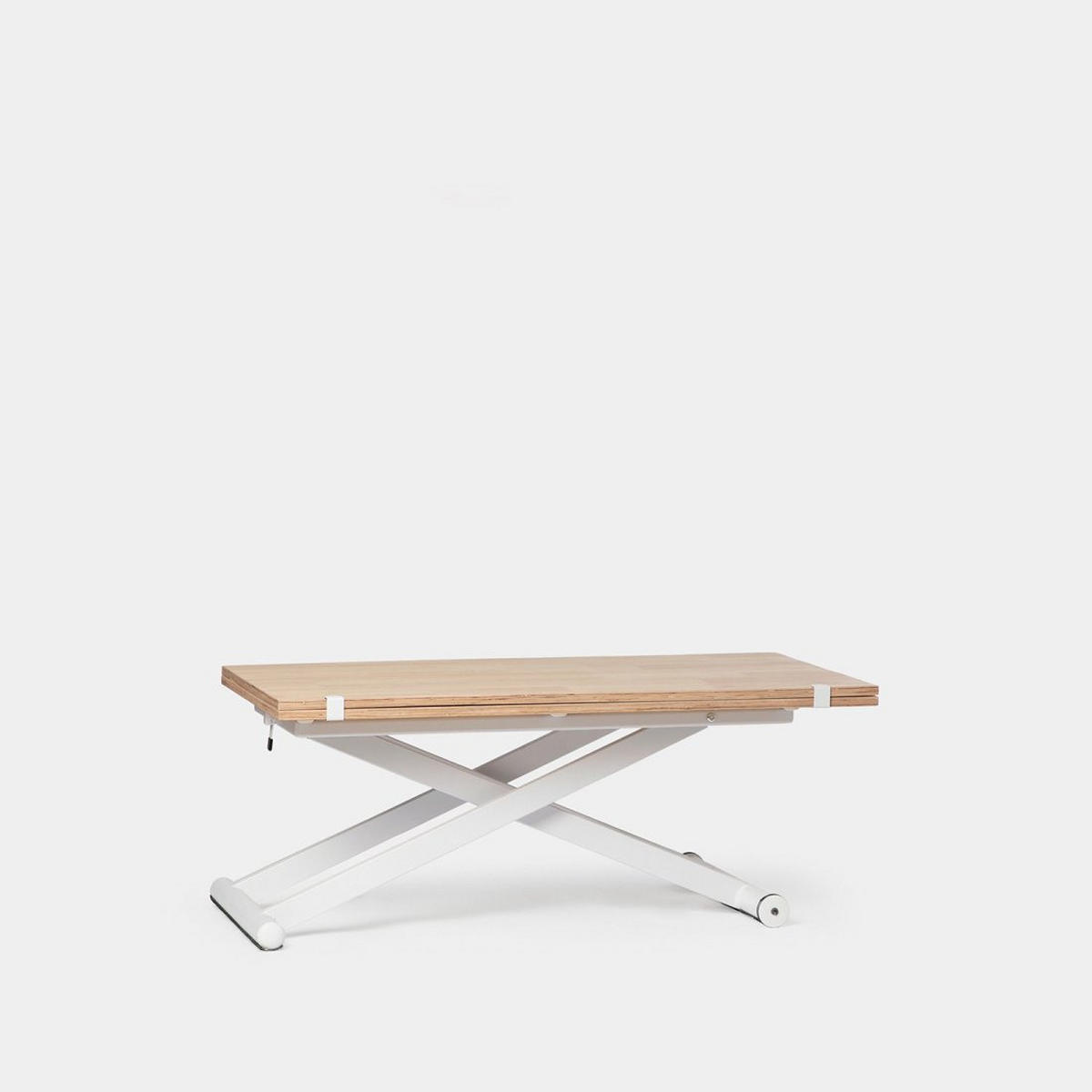 COUCHTISCH AUSZIEHBARER UND ERHÖHTER Tapi Weiß 110 cm x 46-75 cm - Weiß, Holz (57/110/46cm)