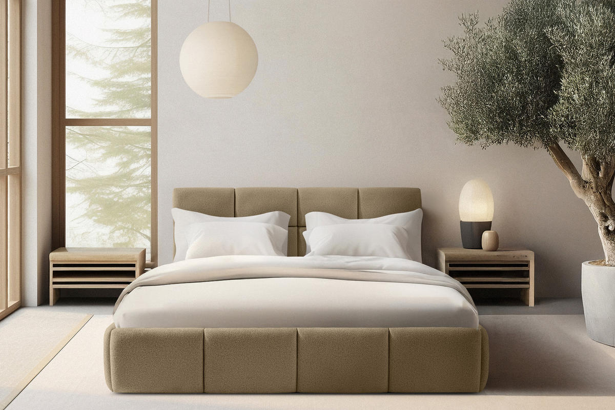 POLSTERBETT ALTOS, gelb - Gelb, Holz/Holzwerkstoff (160/200cm) - KONSIMO®
