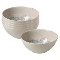 MÜSLISCHALEN Cecina Graphit ø 16,5 cm 6er Set - Beige/Grau, Keramik (16.5cm) - Ritzenhoff Breker