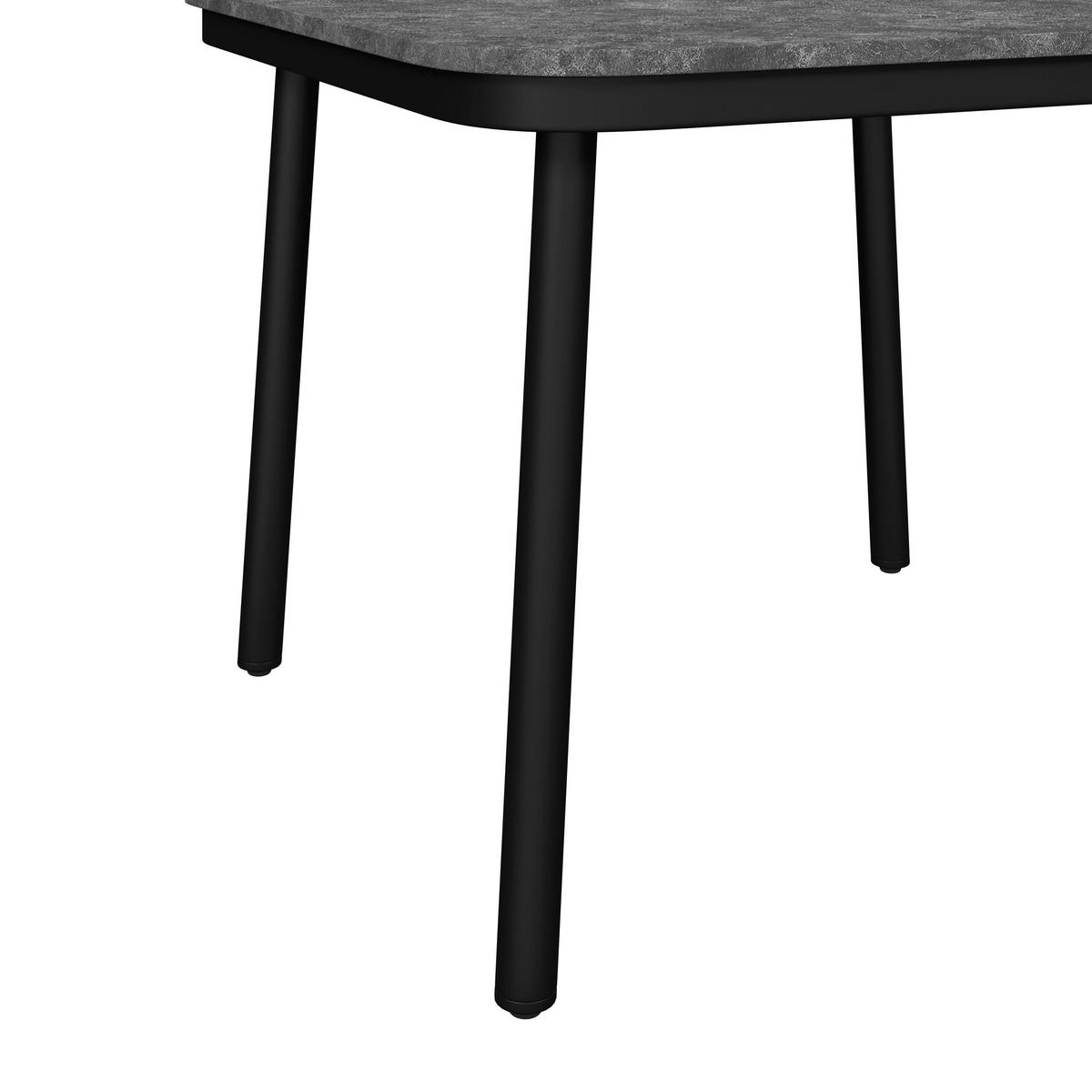 DINING-LOUNGESET Lissa Dunkelg Outdoorstoff/Metall/Polywood - Dunkelgrau, Metall - Bessagi Garden