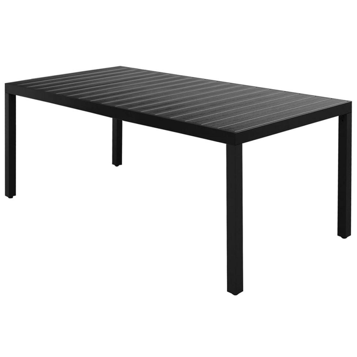 GARTEN-ESSGRUPPE 9Er Set Pvc Rattan Schwarz - Schwarz, Kunststoff - vidaXL