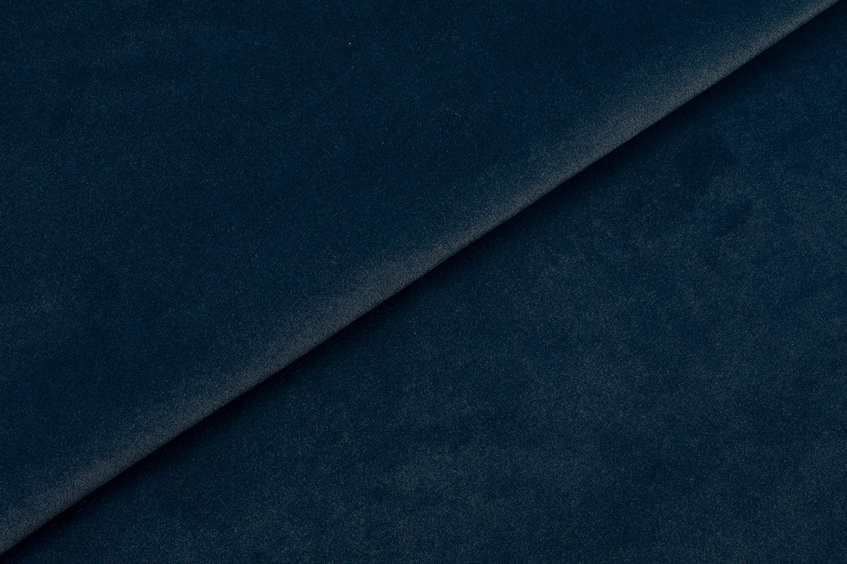 BIG SOFA COZI, Dunkelblau mit gelbem Keder, Matt Velvet - Dunkelblau, Kunststoff/Textil (240/87/180cm) - KS Home Concept