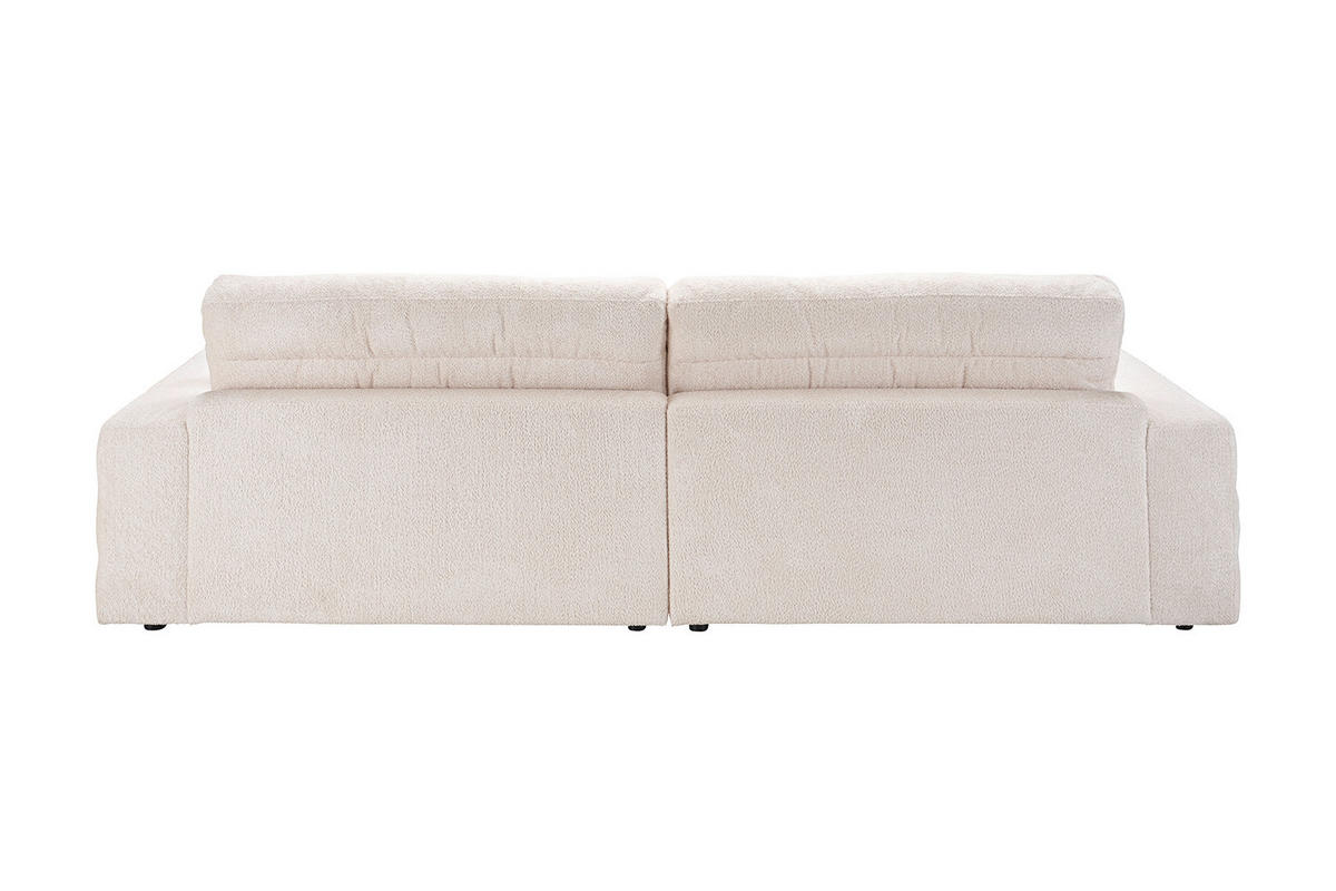 BIG SOFA LANA Weiß Webstoff - Schwarz/Weiß, Textil (296/83/178cm) - KAWOLA