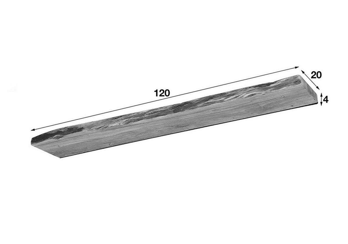 WANDREGAL ERGEA  Holz Akazie - Naturfarben, Holz (120/4/20cm) - KAWOLA