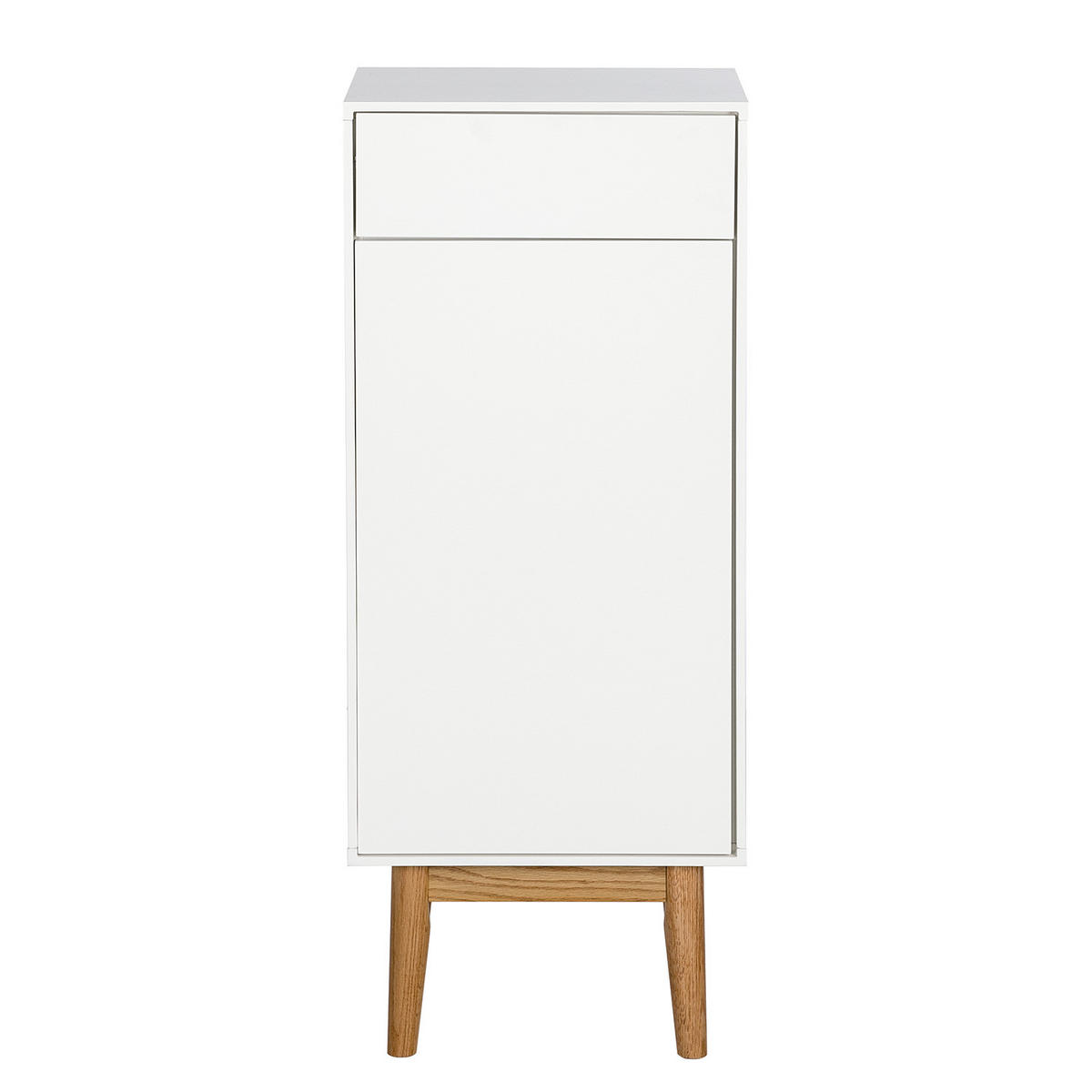 UNTERSCHRANK mit 1 Schublade - Eiche teilmassiv - Weiß, Holz/Holzwerkstoff (40/97/32cm) - home24