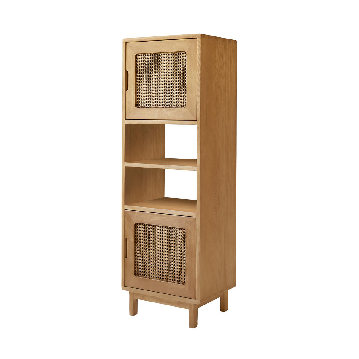 HOCHSCHRANK Luis Natur aus Ulme - Naturfarben, Holz (45/135/35cm) - Tikamoon