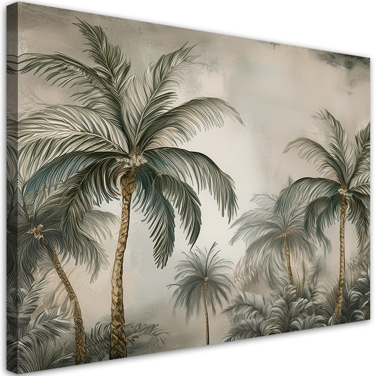 WANDBILD dschungel tropische palmen - Beige, Textil (60/40cm) - Feeby