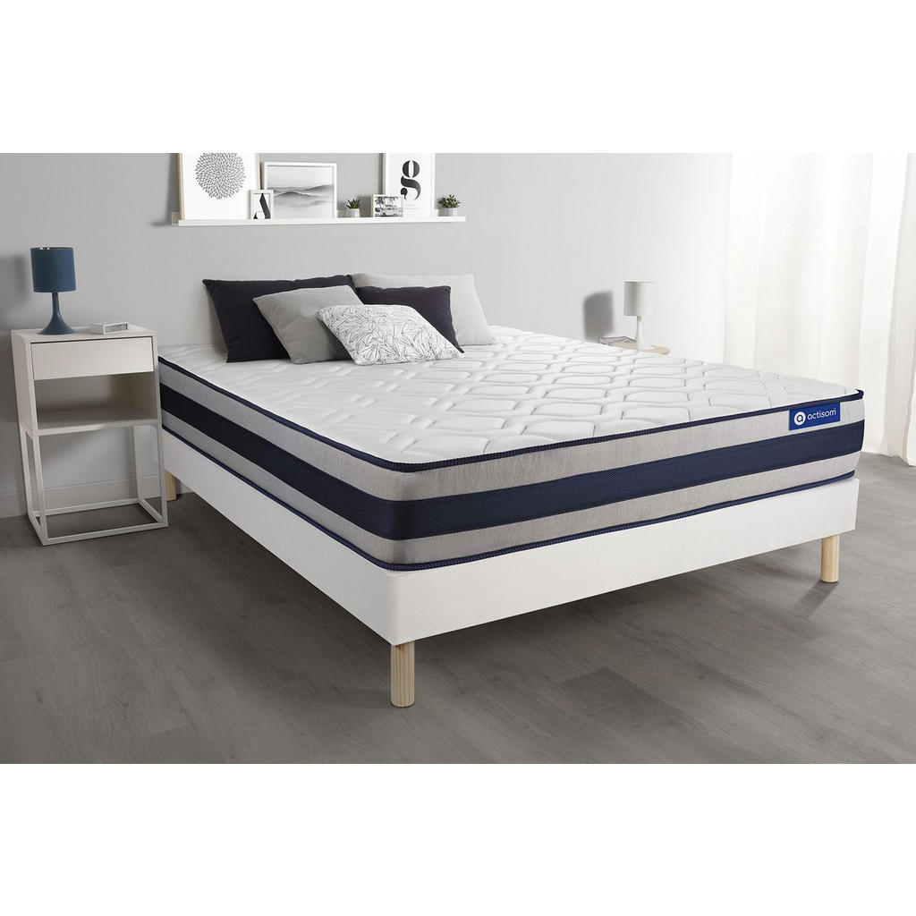 Thumbnail - Actisom Bett, Weiß, Holz, H3, Höhe ca. 24 cm, 180x220 cm, Oeko-Tex® Standard 100, Schlafzimmer, Betten