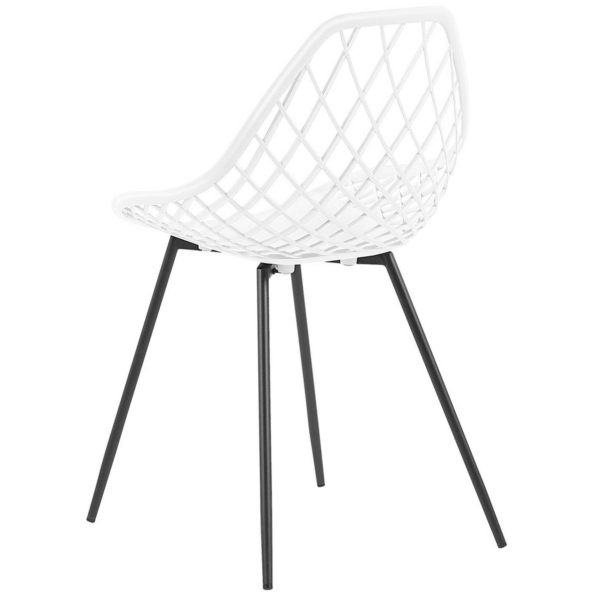 ESSZIMMERSTUHL 2er-Set Kunststoff Weiß Canton - Weiß, Kunststoff/Metall (46/86/52cm) - Beliani