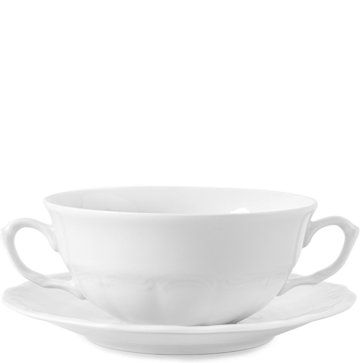 SUPPENSCHALE Chodziez MARIA TERESA 6-tlg - Weiß, Keramik (12cm) - KONSIMO®