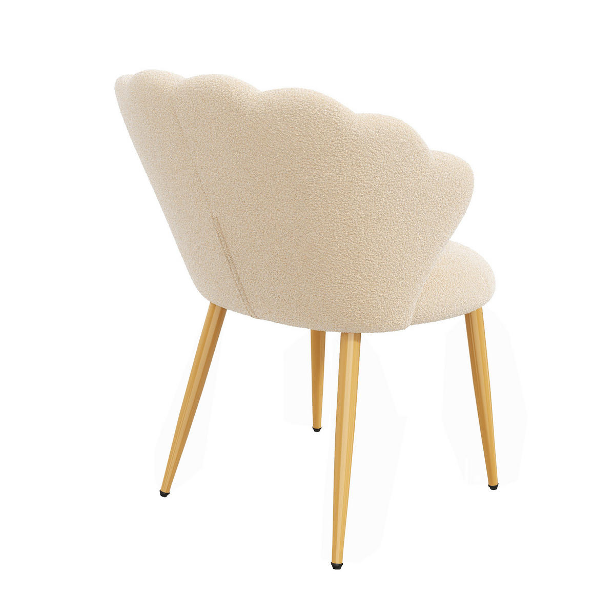 STUHL-SET 2 Stück Muschel-Design, DE-42124, Beige - Beige, Holzwerkstoff (62.5/83/60cm) - ComfortXL