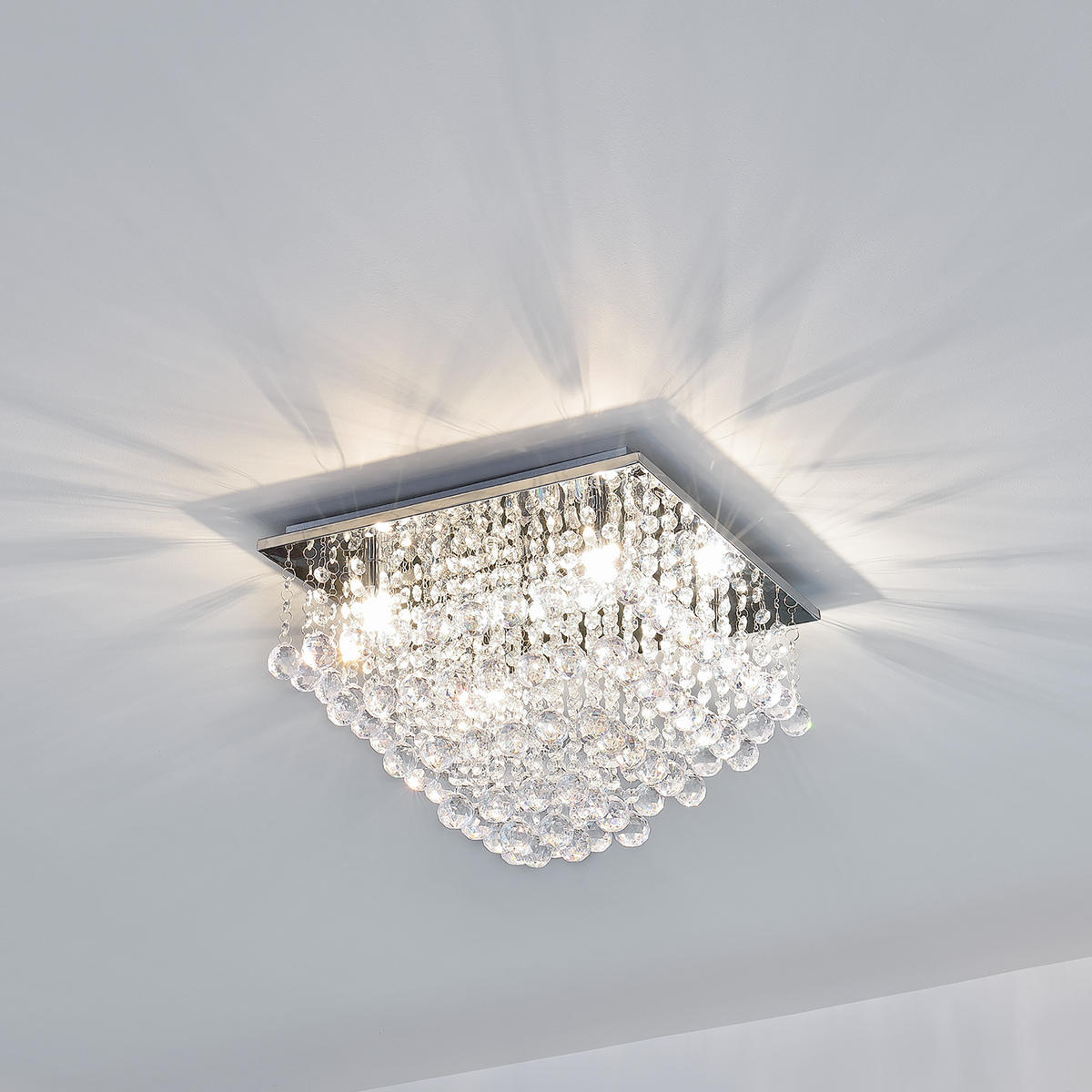 KRONLEUCHTER Veli Prisma - Weiß, Metall (38/38/28cm) - lux.pro