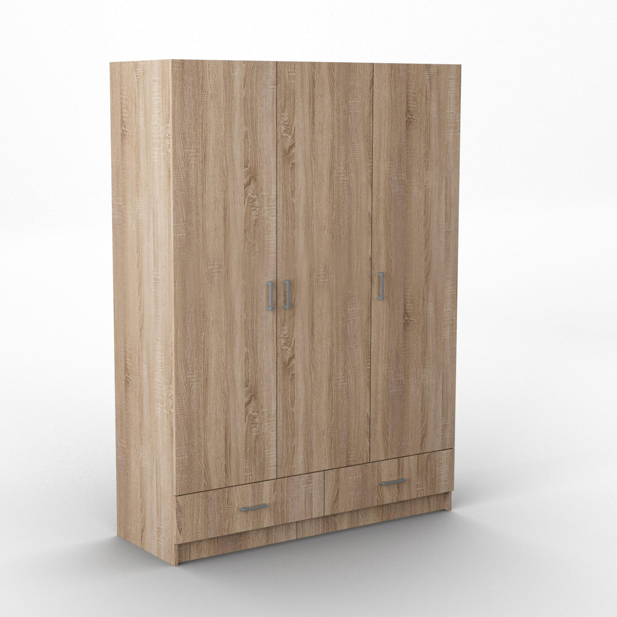 DREHTÜRENSCHRANK PINELLO 144/200/50 cm 3-türig Sonoma Eiche - Sonoma Eiche, Holzwerkstoff (144/200/50cm) - MASSENO