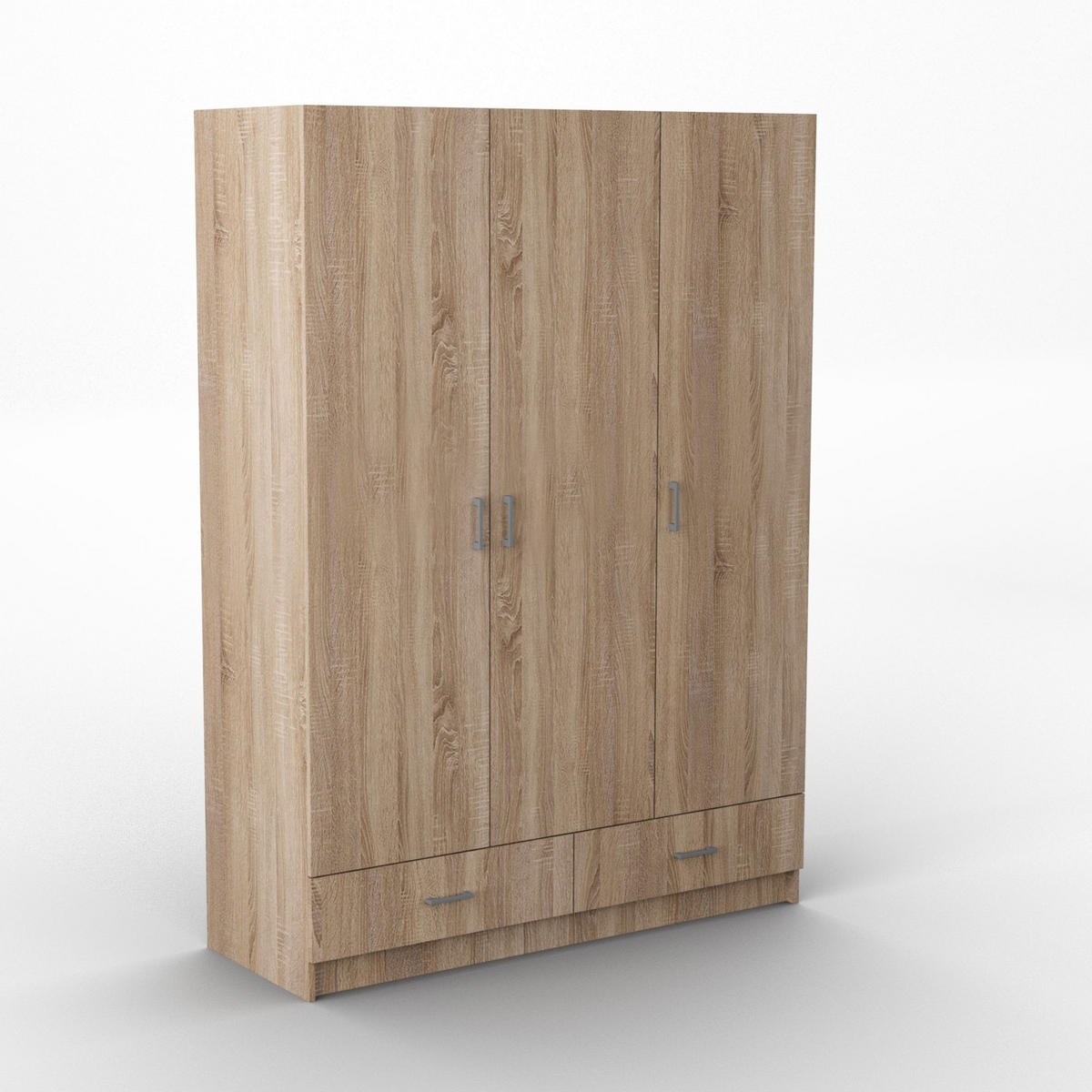 DREHTÜRENSCHRANK PINELLO 144/200/50 cm 3-türig Sonoma Eiche - Sonoma Eiche, Holzwerkstoff (144/200/50cm) - MASSENO