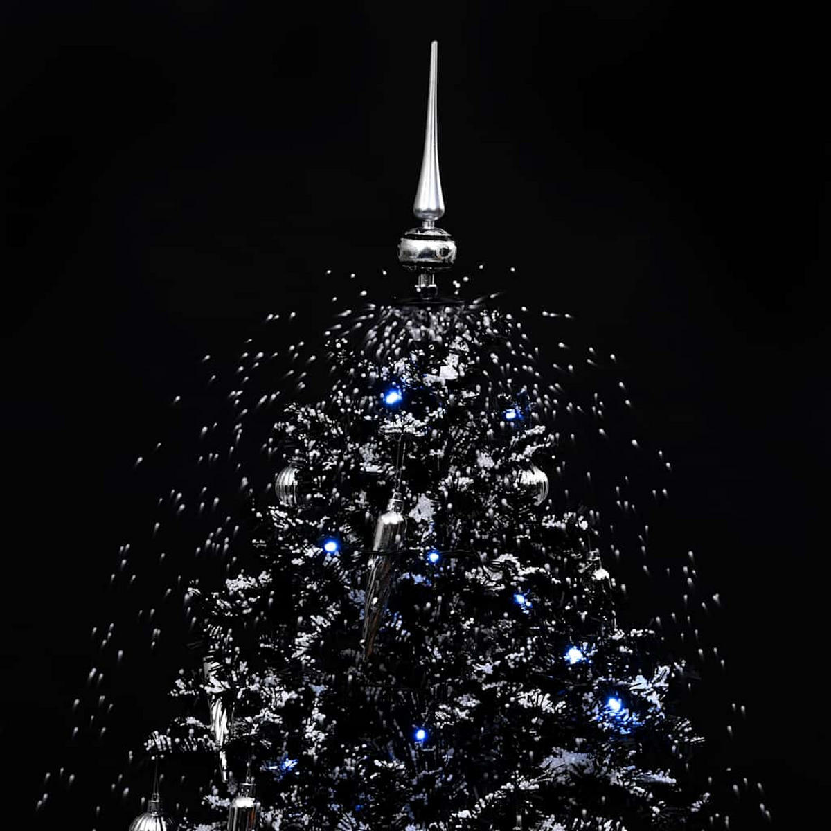 WEIHNACHTSBAUM Schneiender Mit Schirmfuss Schwarz 170 Cm Pvc - Schwarz, Kunststoff (170cm) - vidaXL