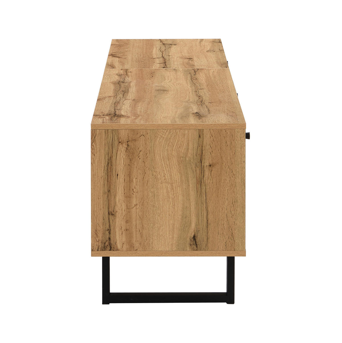 LOWBOARD 190/40/50 cm in Holzfarben/Anthrazit aus Spanplatte mit LED-Beleuchtung - Naturfarben, Holzwerkstoff (40/50/190cm) - OKMYHOME